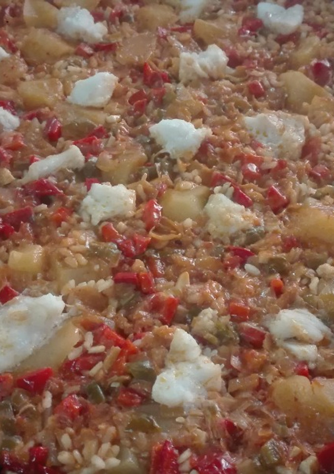 Una foto de Arroz con bacalao