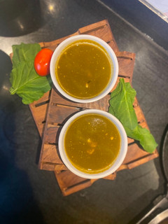 A picture of Spinach soup.
