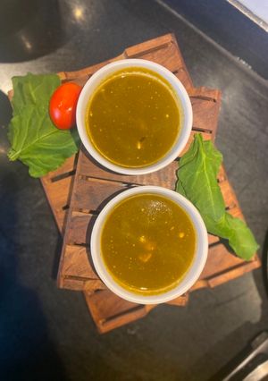 A picture of Spinach soup.