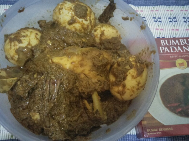  Resep buat Rendang ayam dan telur instan dijamin nikmat