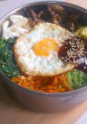 Foto resep Bibimbap plus bulgogi simple