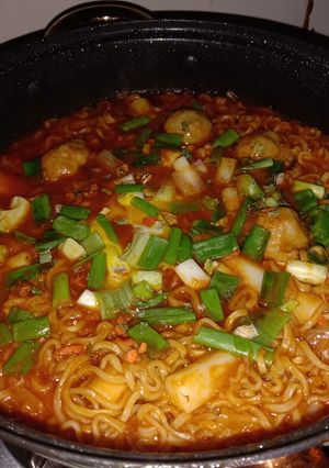 Foto resep Rapokki (Ramyun + Tteokbokki)