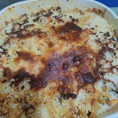 A picture of Meaty Baked Mac and Cheese.