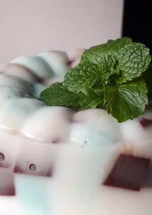 Foto resep Mosaic Milo-Mint Pudding