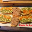 Rebanadas con tortilla y atún