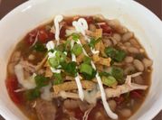A picture of white chicken chilli