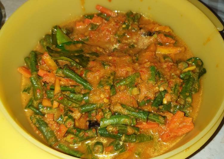 Tumis kacang panjang bumbu bali