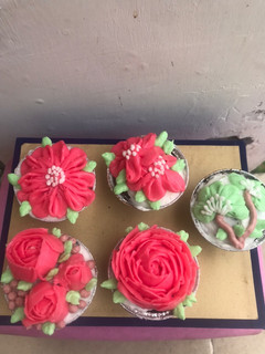 Foto resep Cupcake cream flower
