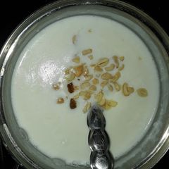 A picture of Rice kheer or pudding.