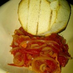 A picture of Oven baked yam and sauce.