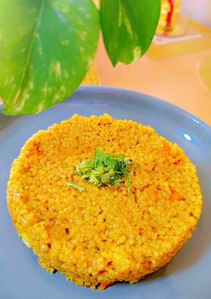 A picture of Foxtail Millet & Split Jowar Pulao.
