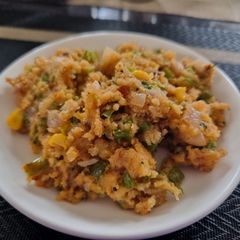 Paneer and vegetable Upma A picture of Paneer and vegetable Upma.