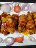 Chicken stuffed squid