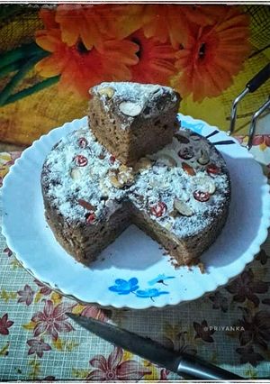 চকলেট ড্রাই ফ্রুটস কেক (Chocolate dry fruits cake recipe in bengali) রেসিপির প্রধান ছবি