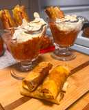 Gajar halwa spring roll