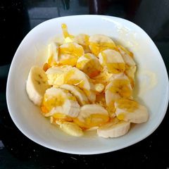My Cornish Dairy Ice cream with Banana & Syrup poured over 😋 A picture of My Cornish Dairy Ice cream with Banana & Syrup poured over 😋.