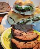 Sándwich mechada chilena en marraqueta