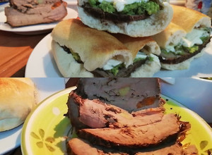 Una foto de Sándwich mechada chilena en marraqueta