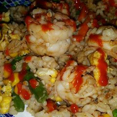 A picture of Brad's prawn fried rice.