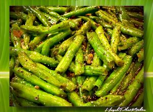 Hình của món Đậu Đũa Xào Sa Tế Tôm và Mắm Belacan Malaysia.