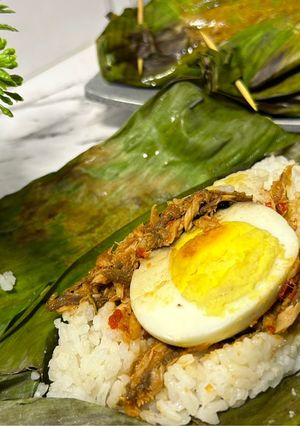 Foto resep Nasi Bakar Tongkol Suwir Kemangi Pedas