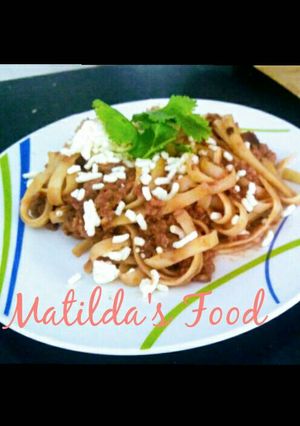 Una foto de Fetuccini a la Boloñesa 🍝🤗