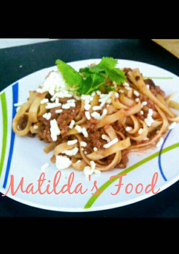 Una foto de Fetuccini a la Boloñesa 🍝🤗