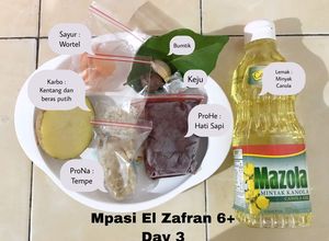 Foto resep Mpasi 6+ Day 3 : Bubur Kentang Wortel Tempe Hati Sapi