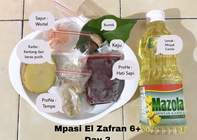 Resep Mpasi 6+ Day 3 : Bubur Kentang Wortel Tempe Hati Sapi yang Menggugah Selera