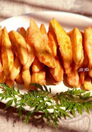 Hình của món KHOAI LANG tẩm bột chiên giòn.