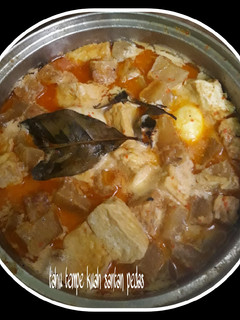 Foto resep Tahu tempe kuah santan pedas