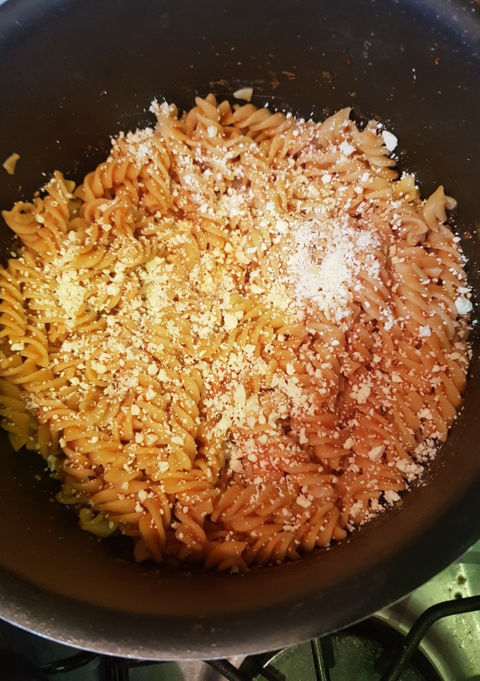 Una foto de Pasta con salsa de Jitomate