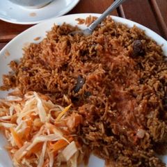 Pilau and Kachumbari A picture of Pilau and Kachumbari.