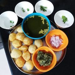 Homemade(pani and aloo masala) A picture of Homemade(pani and aloo masala).