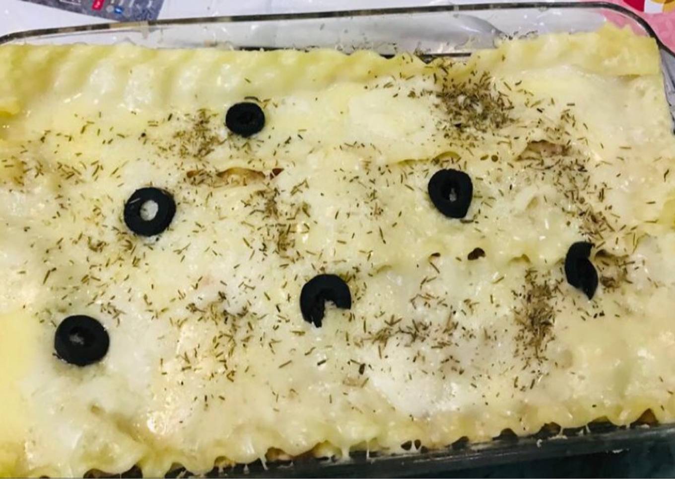 Lasagna with meat sauce