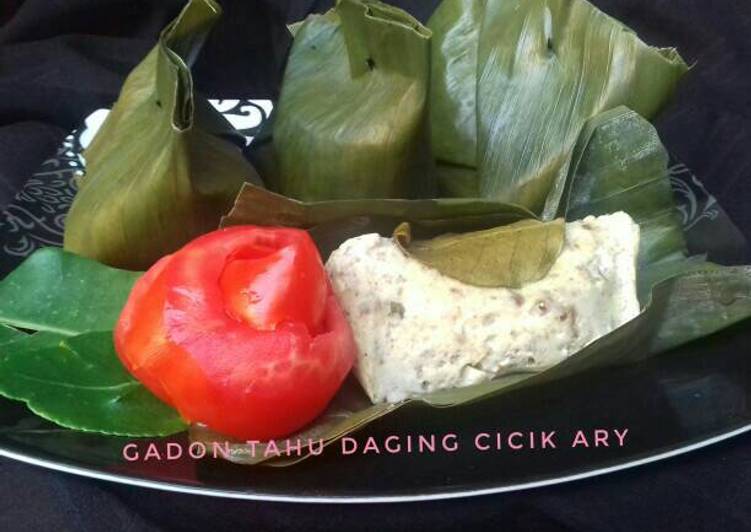 Gadon tahu daging (#pr_masakanbungkusdaun)