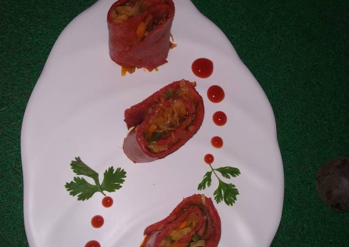Recipe of Perfect Stuffed Beetroot Chilla