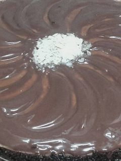 Una foto de Tarta fría de café y chocolate