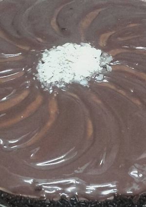 Una foto de Tarta fría de café y chocolate