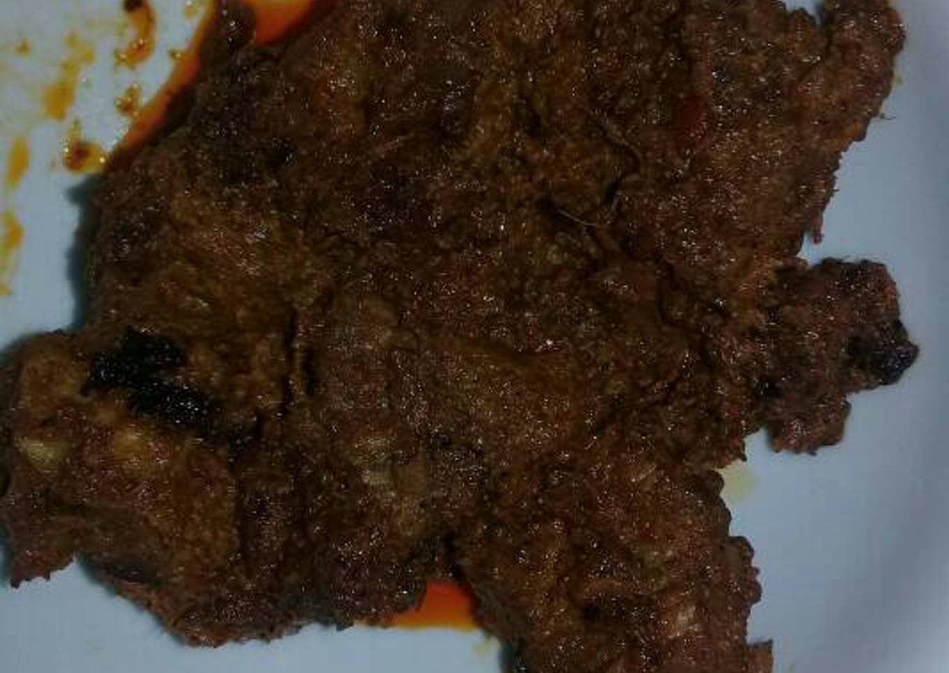 Rendang daging sapi eendees maknyus dg bumbu rendang instant
