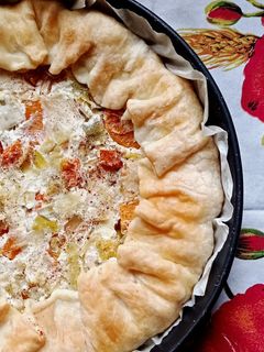 Foto di Torta salata con zucca, porri e ricotta