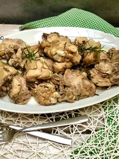 Foto di Pollo alla cacciatora in bianco