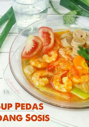 Foto resep Sup Pedas Udang Sosis