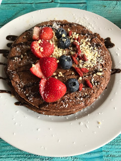 Una foto de Pancakes de avena y chocolate