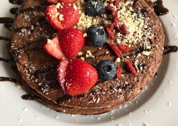 Pancakes de avena y chocolate