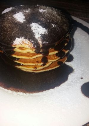 Foto resep Pancake coklat tabur gula