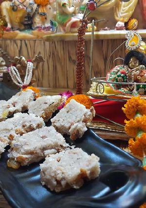 A picture of Janamashtami Bhog Gond Katli.