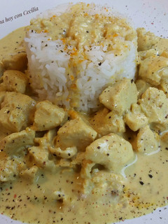 Una foto de Pollo al curry