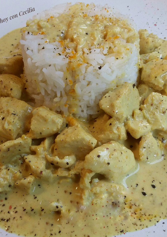 Una foto de Pollo al curry