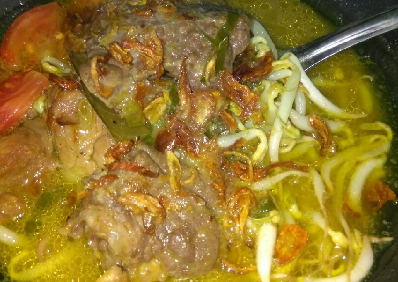 Soto khas cirebon kuah santan